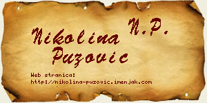 Nikolina Puzović vizit kartica